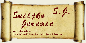 Smiljko Jeremić vizit kartica